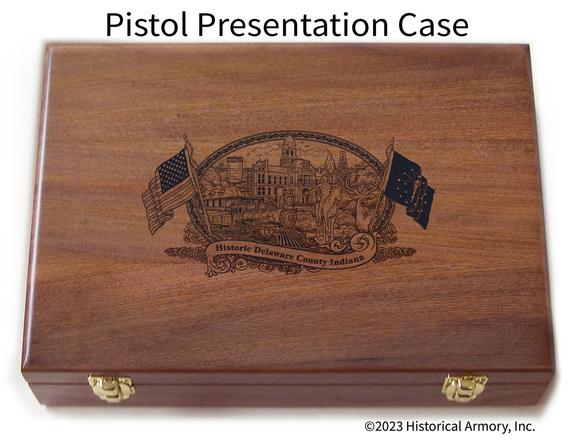 Delaware County Indiana Engraved .45 Auto Ruger 1911 Presentation Case
