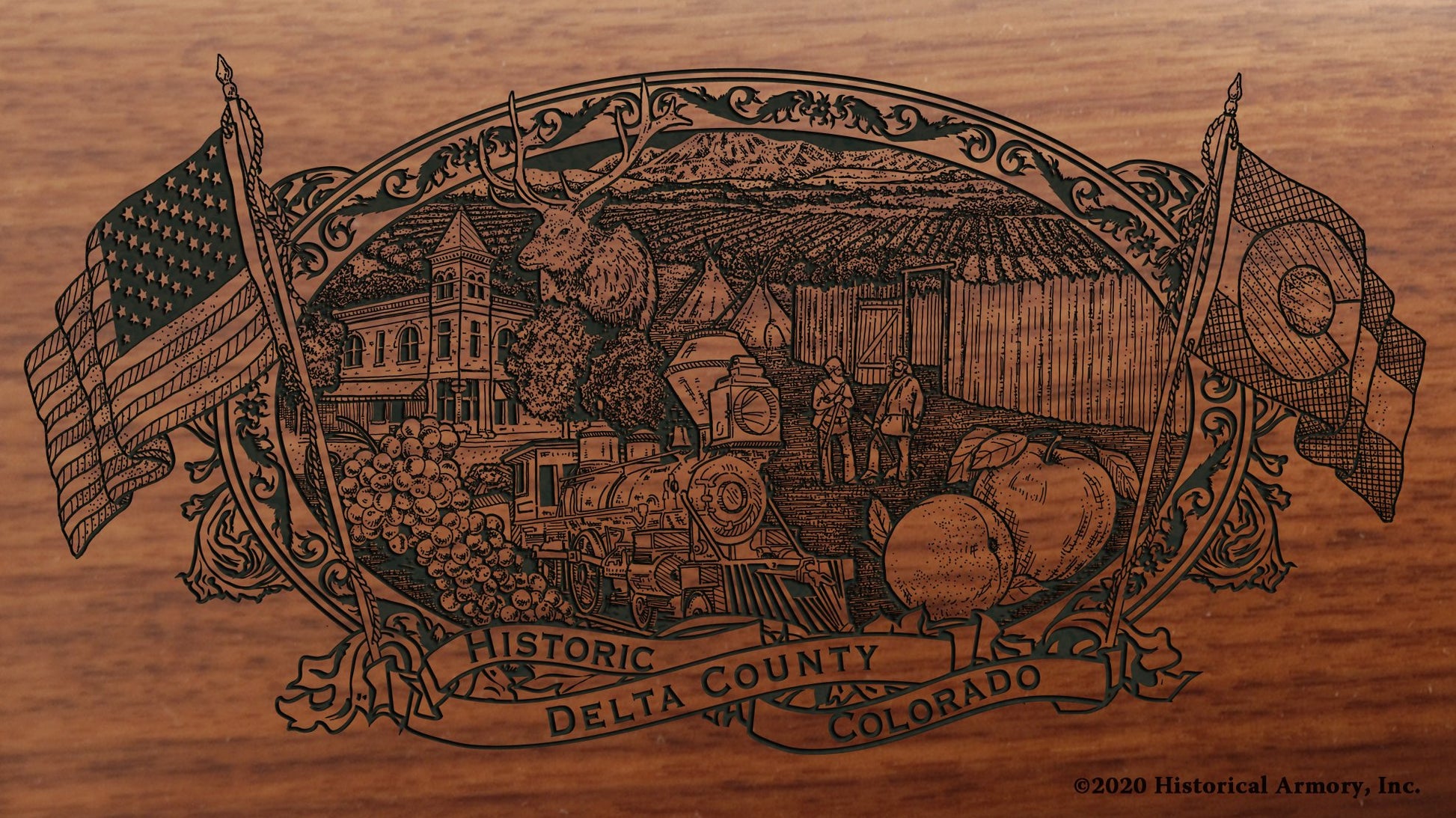 Delta County Colorado Engraved Rifle Buttstock