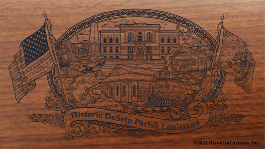DeSoto Parish Louisiana Engraved Rifle Buttstock