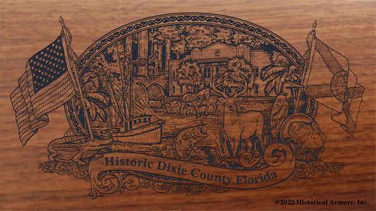 Dixie County Florida Engraved Rifle Buttstock