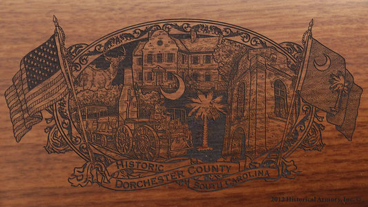 dorchester county south carolina engraved rifle buttstock