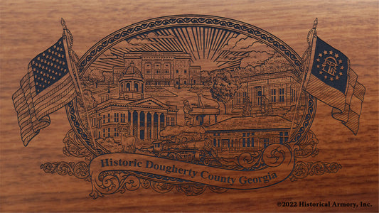 Dougherty County Georgia Engraved Rifle Buttstock