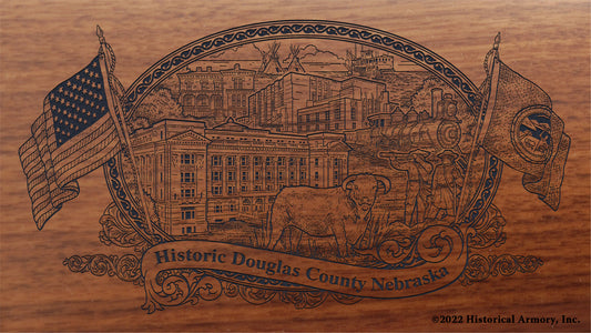 Douglas County Nebraska Engraved Rifle Buttstock