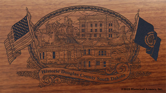 Douglas County South Dakota Engraved Rifle Buttstock