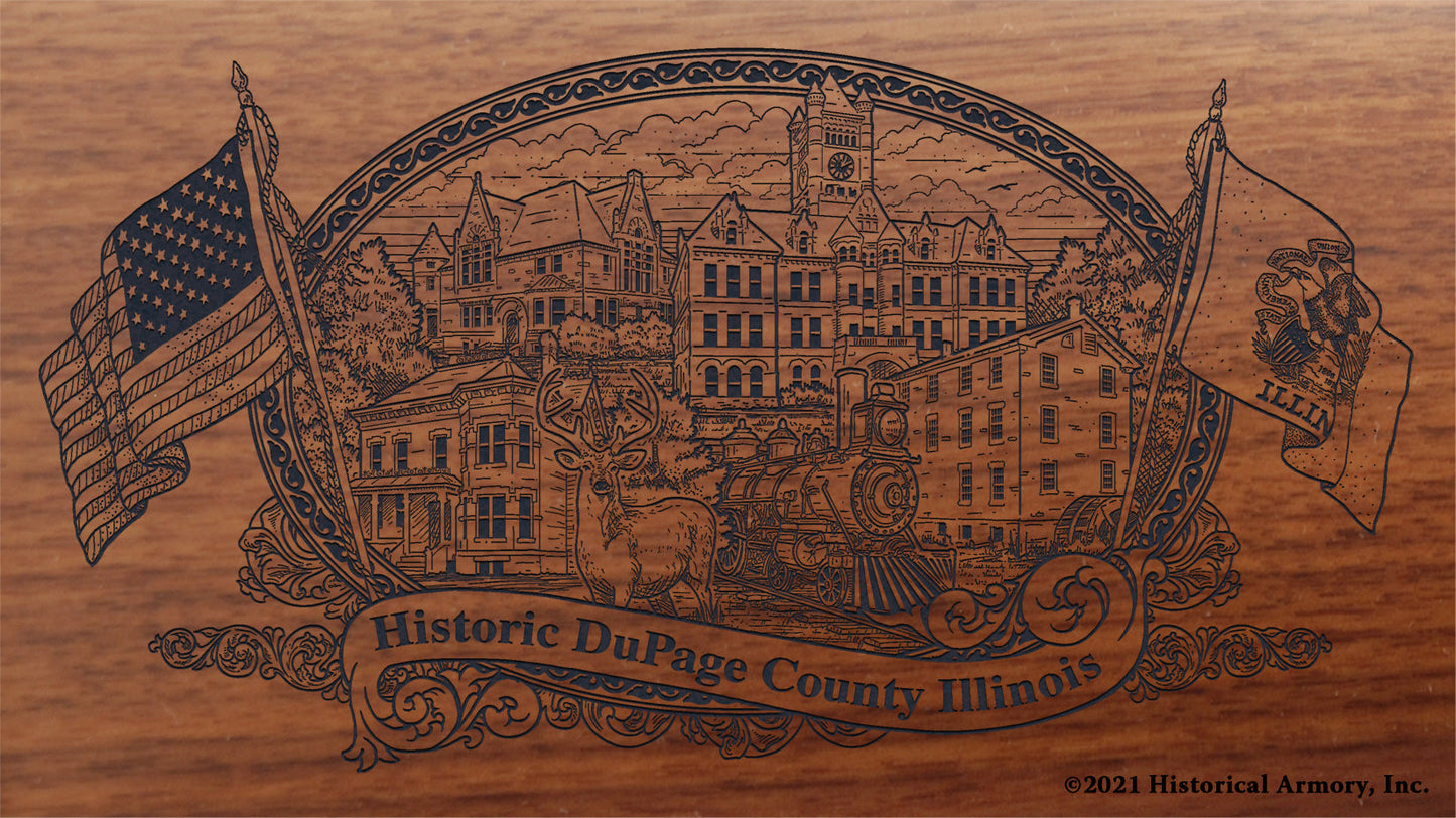 Engraved artwork | History of DuPage County Illinois | Historical Armory