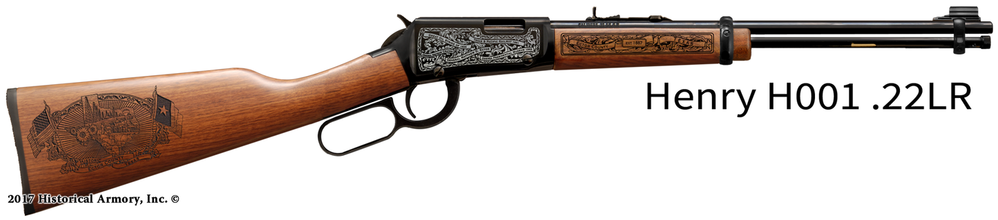 Ector County Texas Engraved Rifle