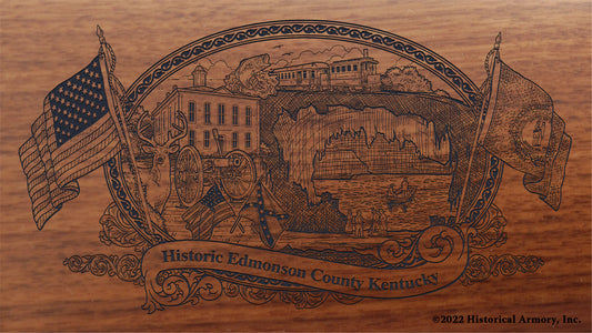 Edmonson County Kentucky Engraved Rifle Buttstock