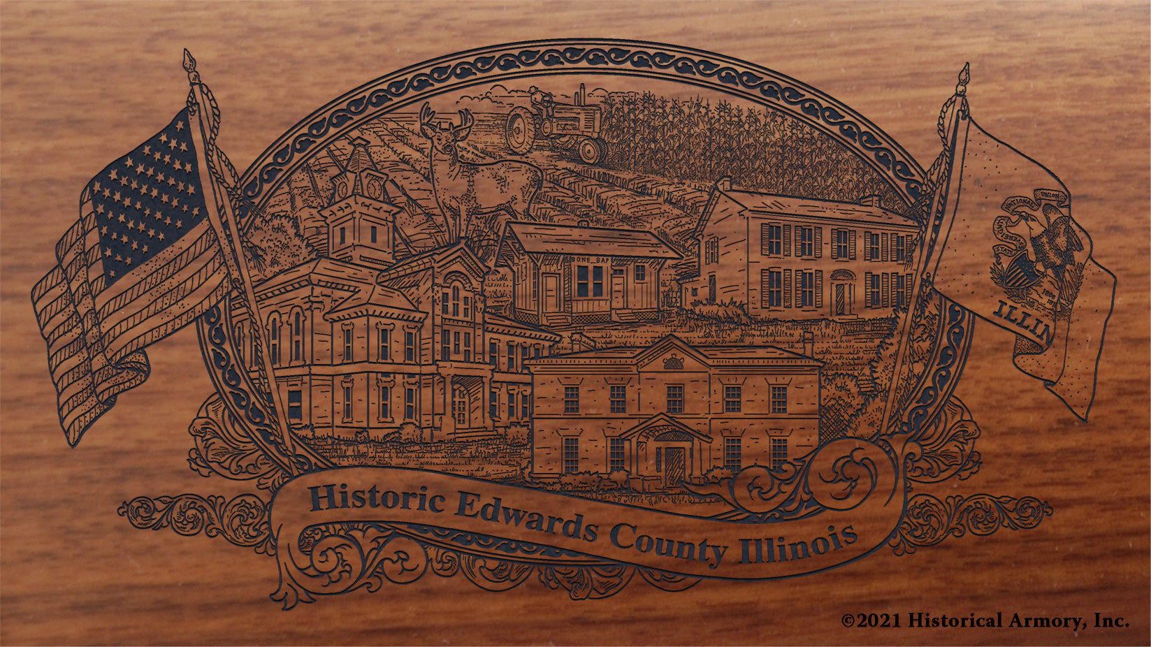 Engraved artwork | History of Edwards County Illinois | Historical Armory