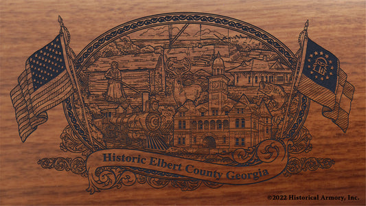 Elbert County Georgia Engraved Rifle Buttstock
