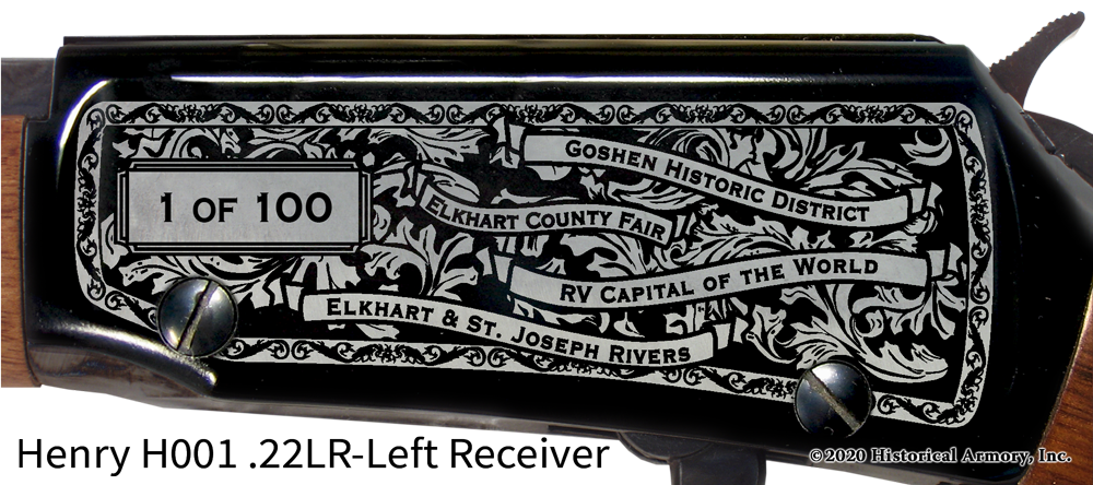 Elkhart County Indiana Engraved Rifle