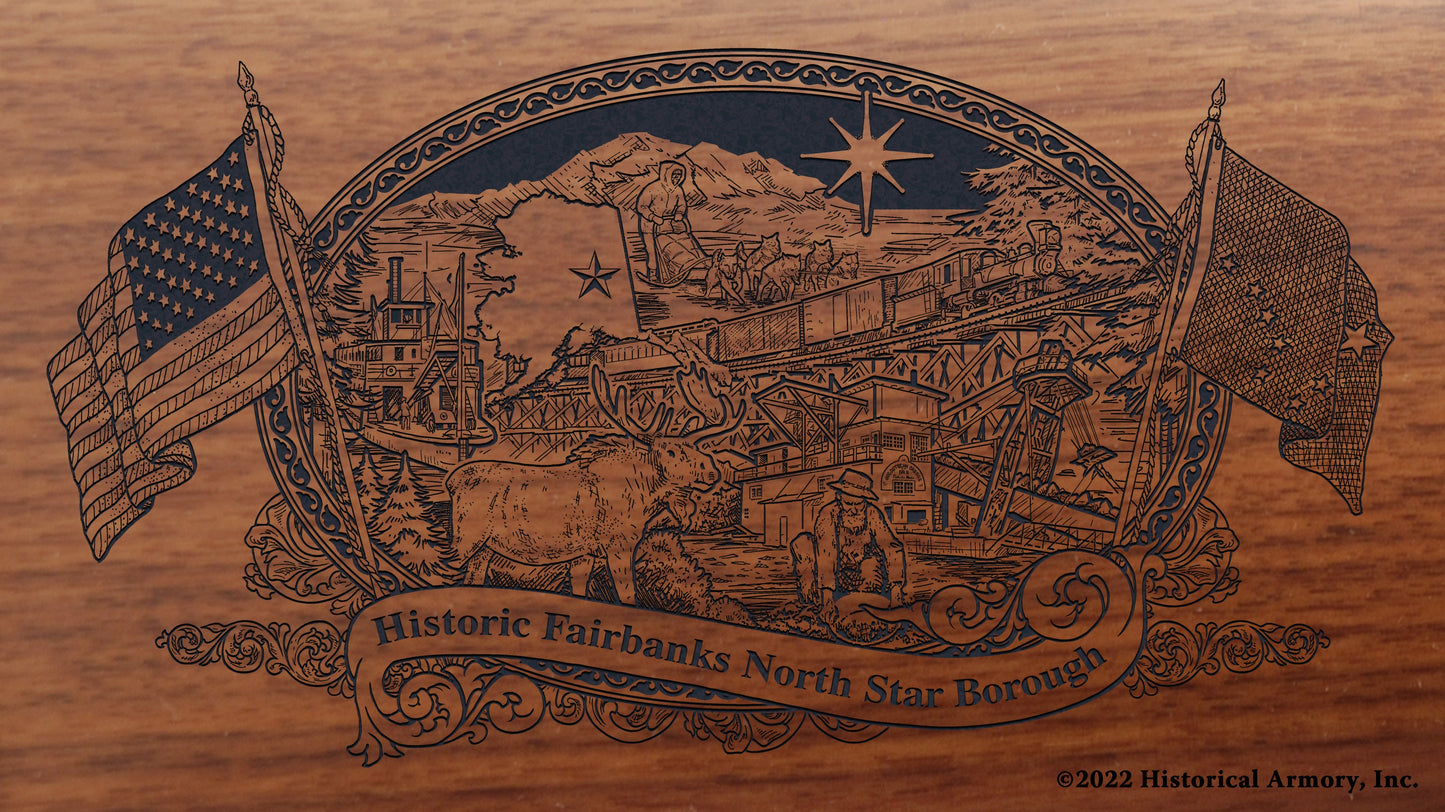 Fairbanks North Star Borough Alaska Engraved Rifle Buttstock
