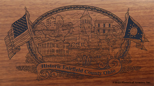 Fairfield County Ohio Engraved Rifle Buttstock
