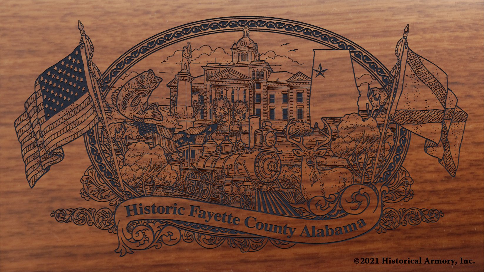 Engraved artwork | History of Fayette County Alabama | Historical Armory