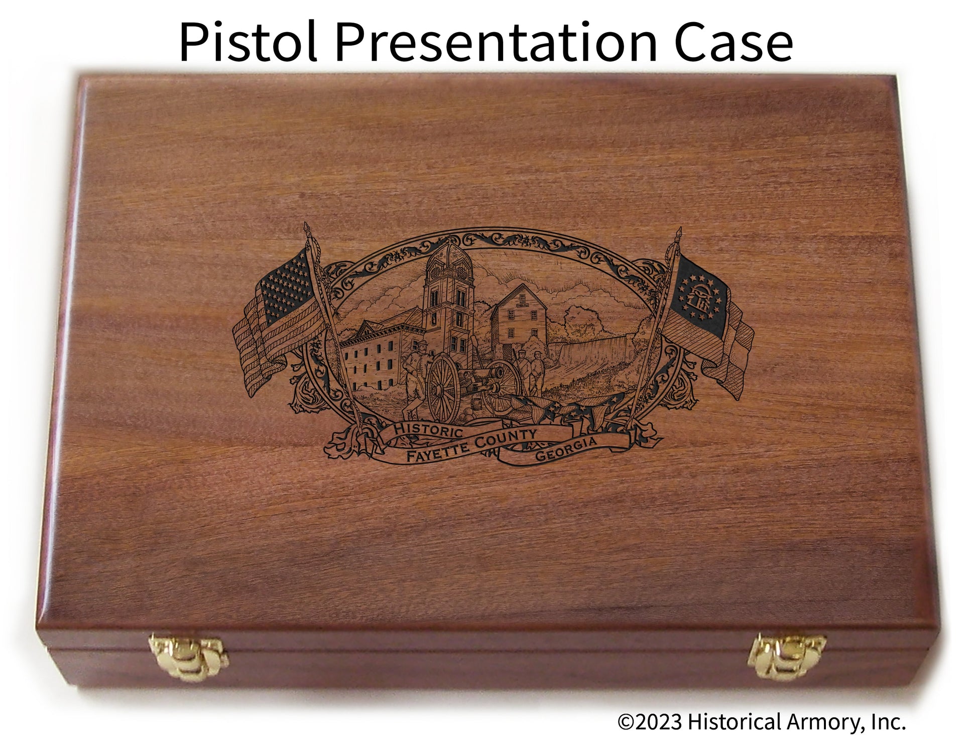 Fayette County Georgia Engraved .45 Auto Ruger 1911 Presentation Case
