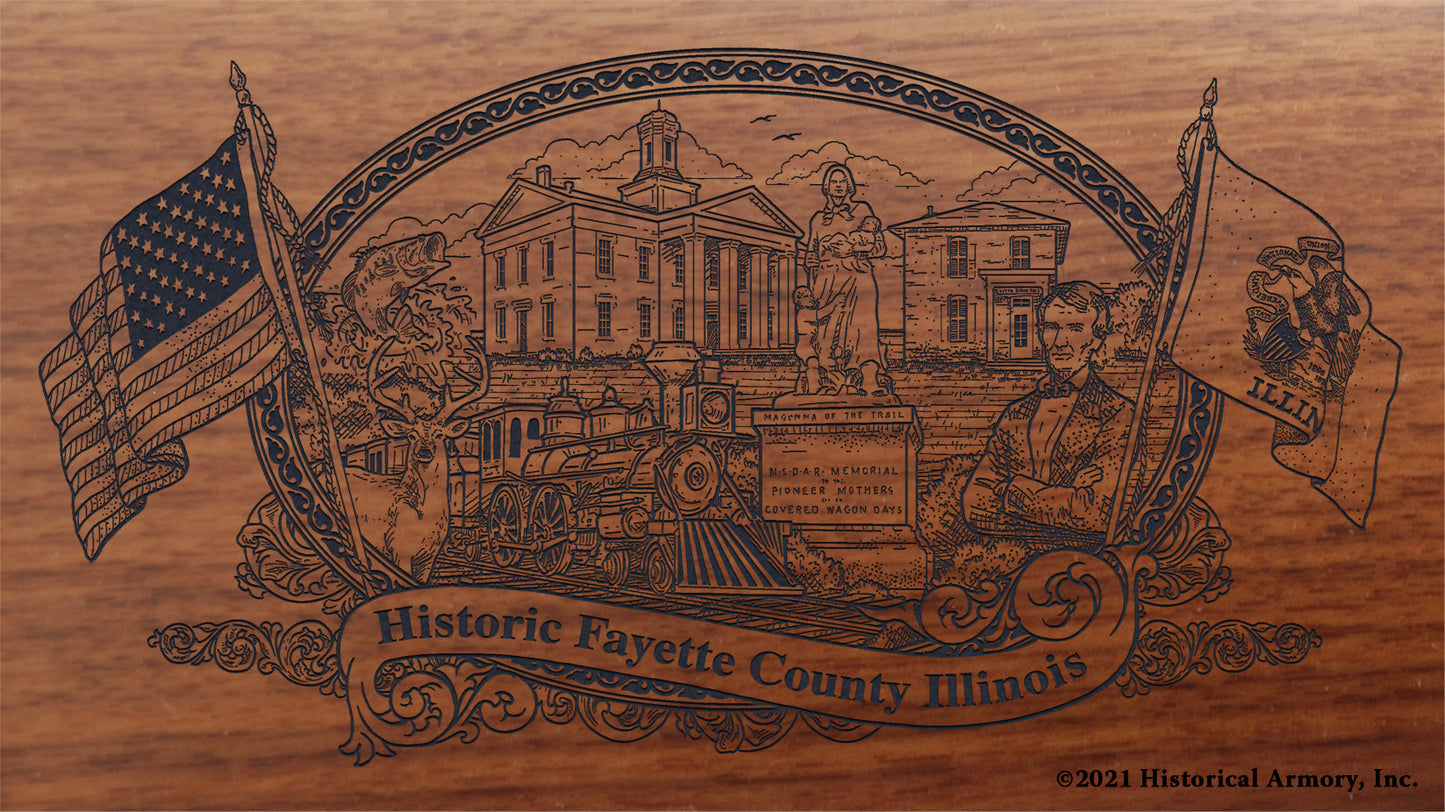 Engraved artwork | History of Fayette County Illinois | Historical Armory