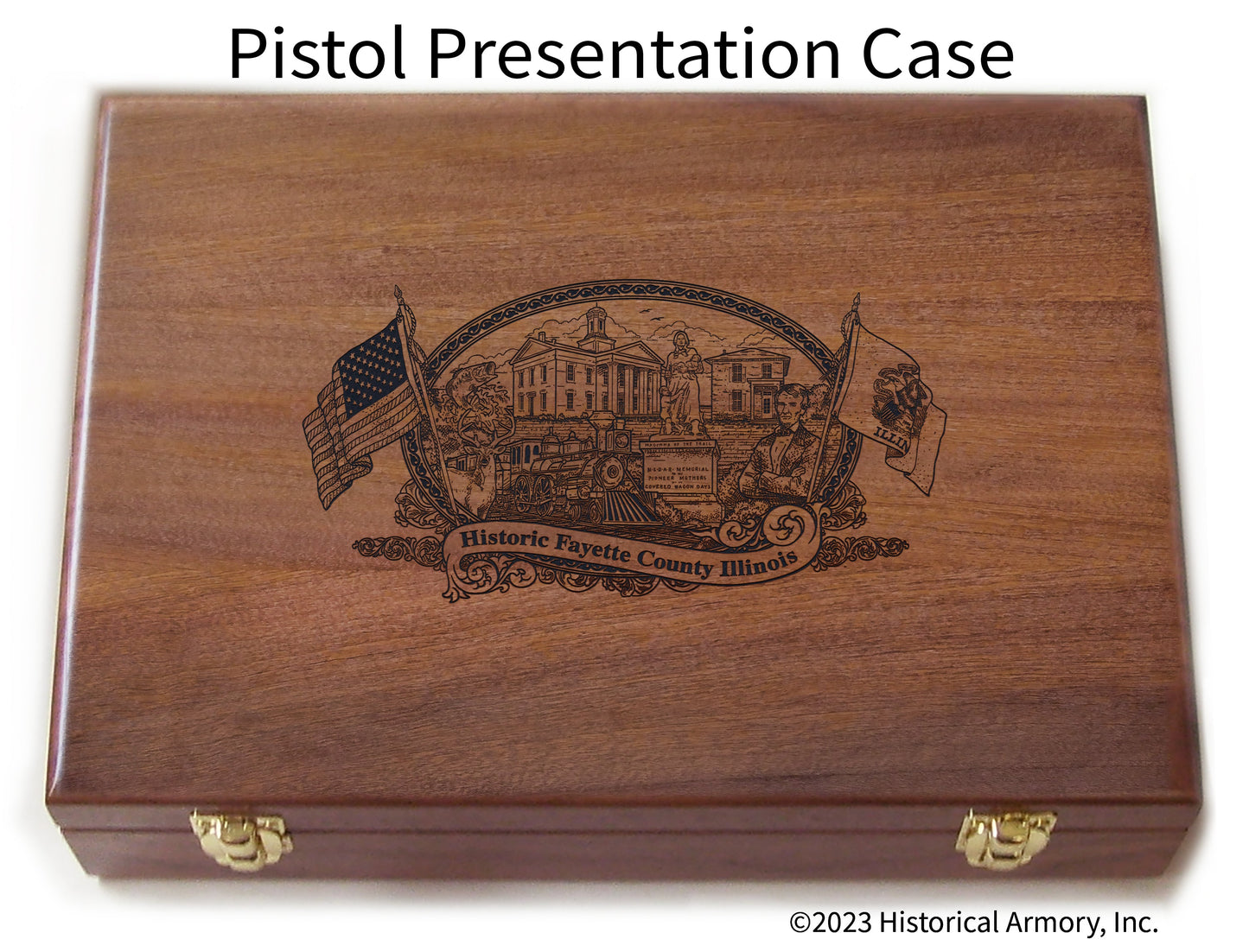 Fayette County Illinois Engraved .45 Auto Ruger 1911 Presentation Case