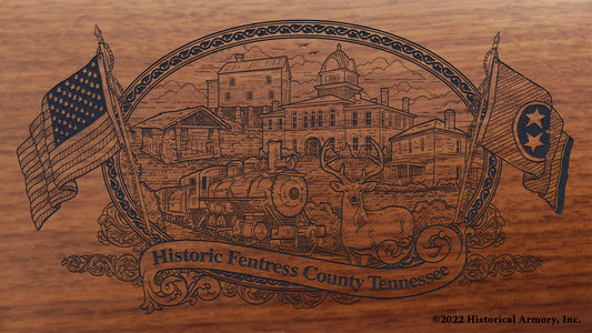 Fentress County Tennessee Engraved Rifle Buttstock