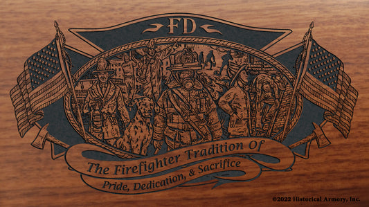 Firefighter Tradition of Pride, Dedication, Sacrifice Engraved Rifle