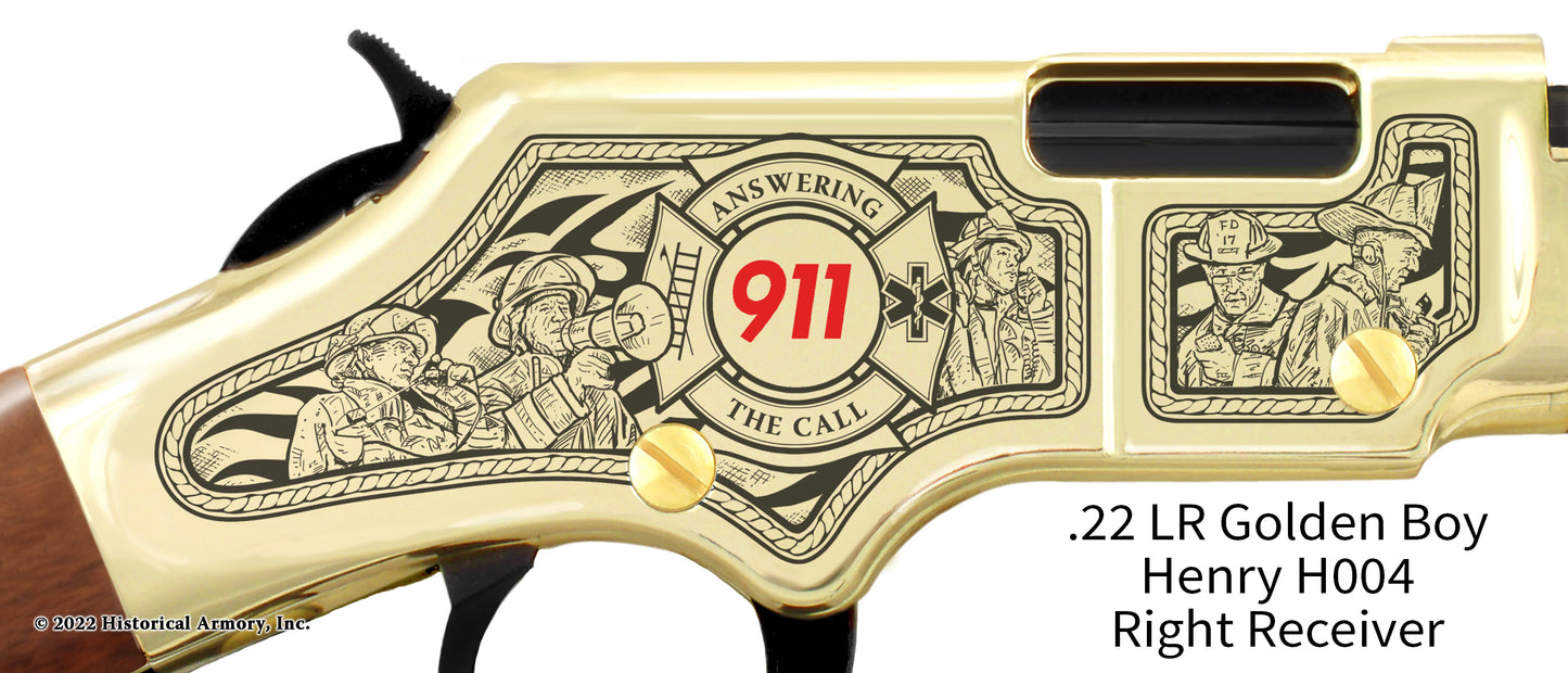 Firefighter Tradition of Answering the Call 911 Engraved Rifle Limited Edition