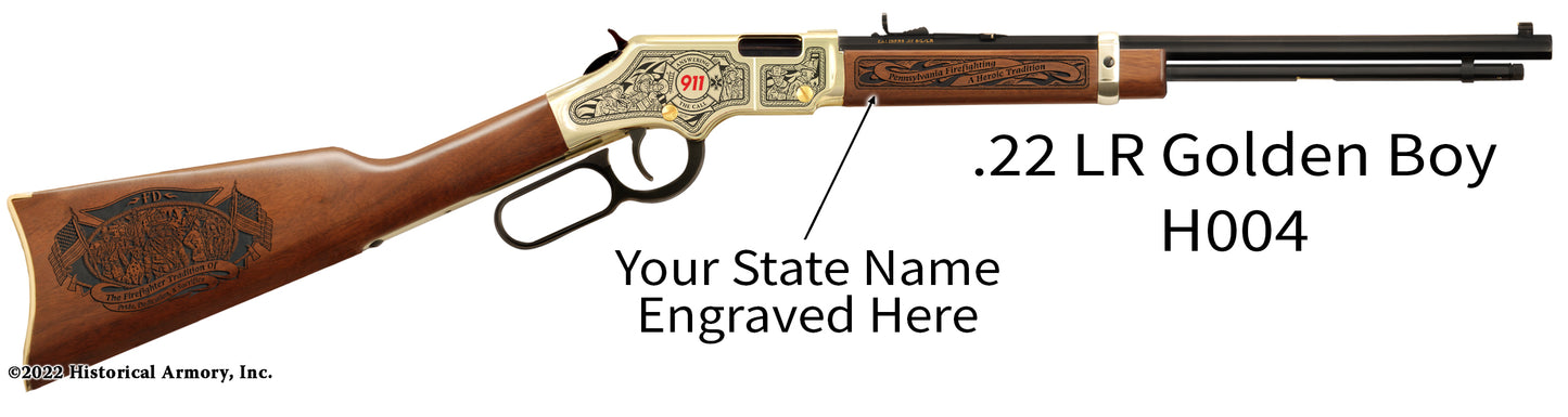 Firefighter Tradition Golden Boy Engraved Rifle Limited Edition