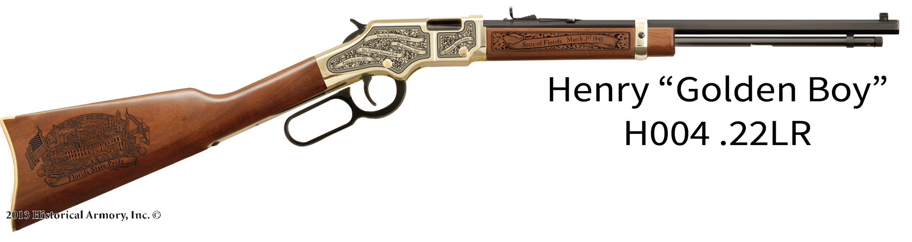 Florida State Pride Engraved Golden Boy Henry Rifle