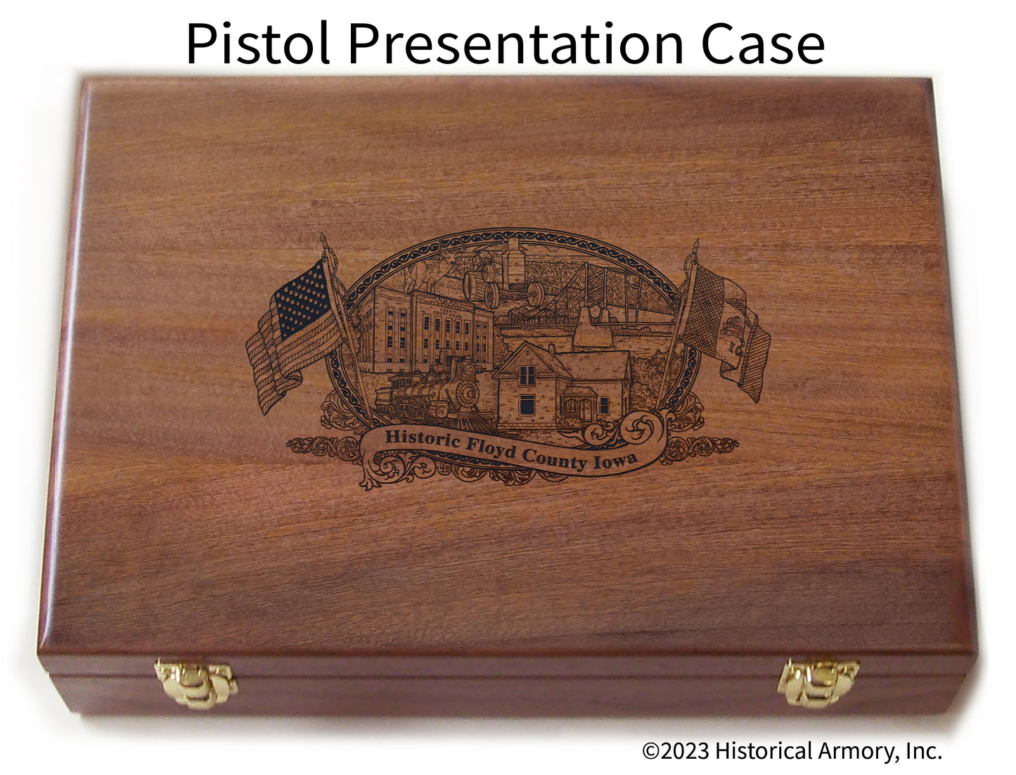 Floyd County Iowa Engraved .45 Auto Ruger 1911 Presentation Case