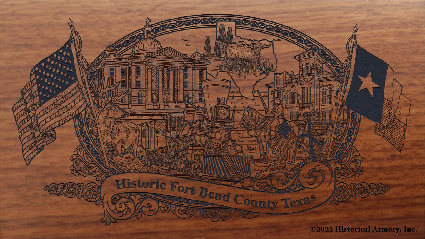 Engraved artwork | History of Fort Bend County Texas | Historical Armory