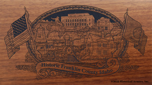 Franklin County Idaho Engraved Rifle Buttstock