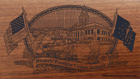 Franklin County Indiana Engraved Rifle Buttstock