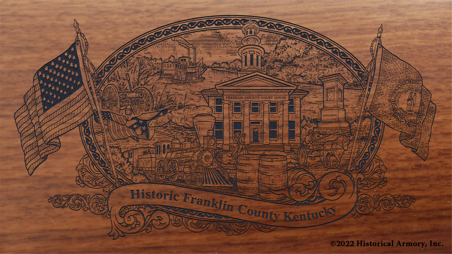 Franklin County Kentucky Engraved Rifle Buttstock