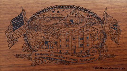 Franklin County Nebraska Engraved Rifle Buttstock