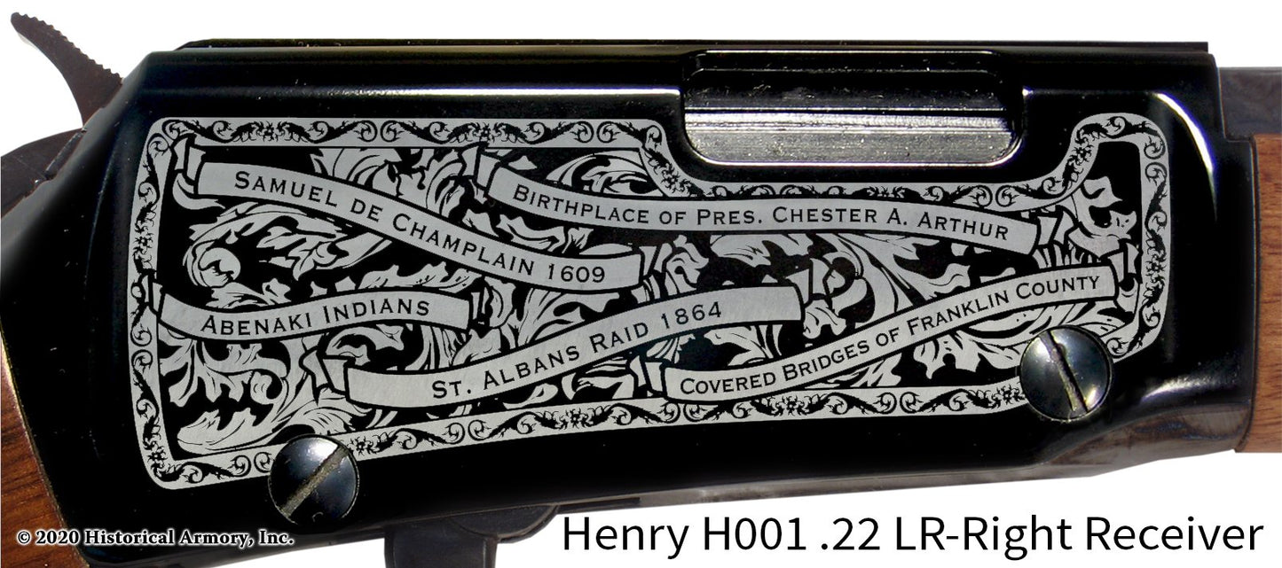 Franklin County Vermont Engraved Henry H001 Rifle