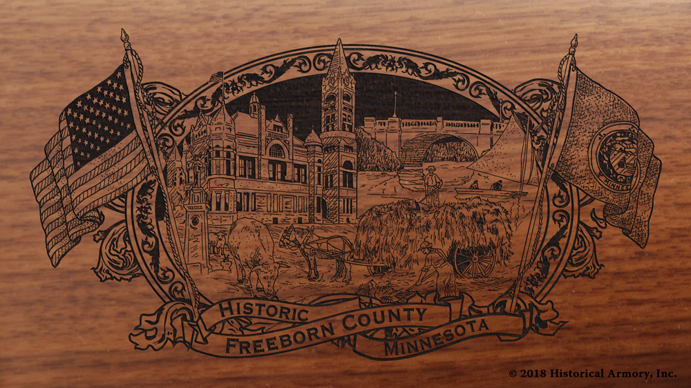 Freeborn County Minnesota Engraved Rifle