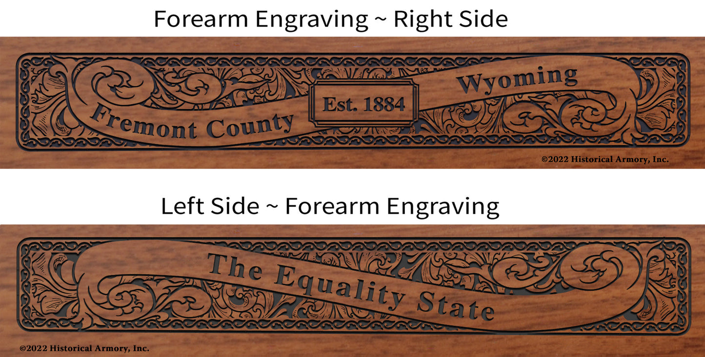 Fremont County Wyoming Engraved Rifle Forearm