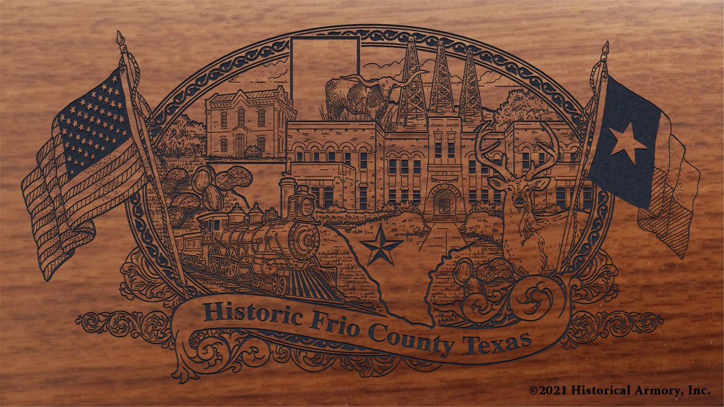 Engraved artwork | History of Frio County Texas | Historical Armory