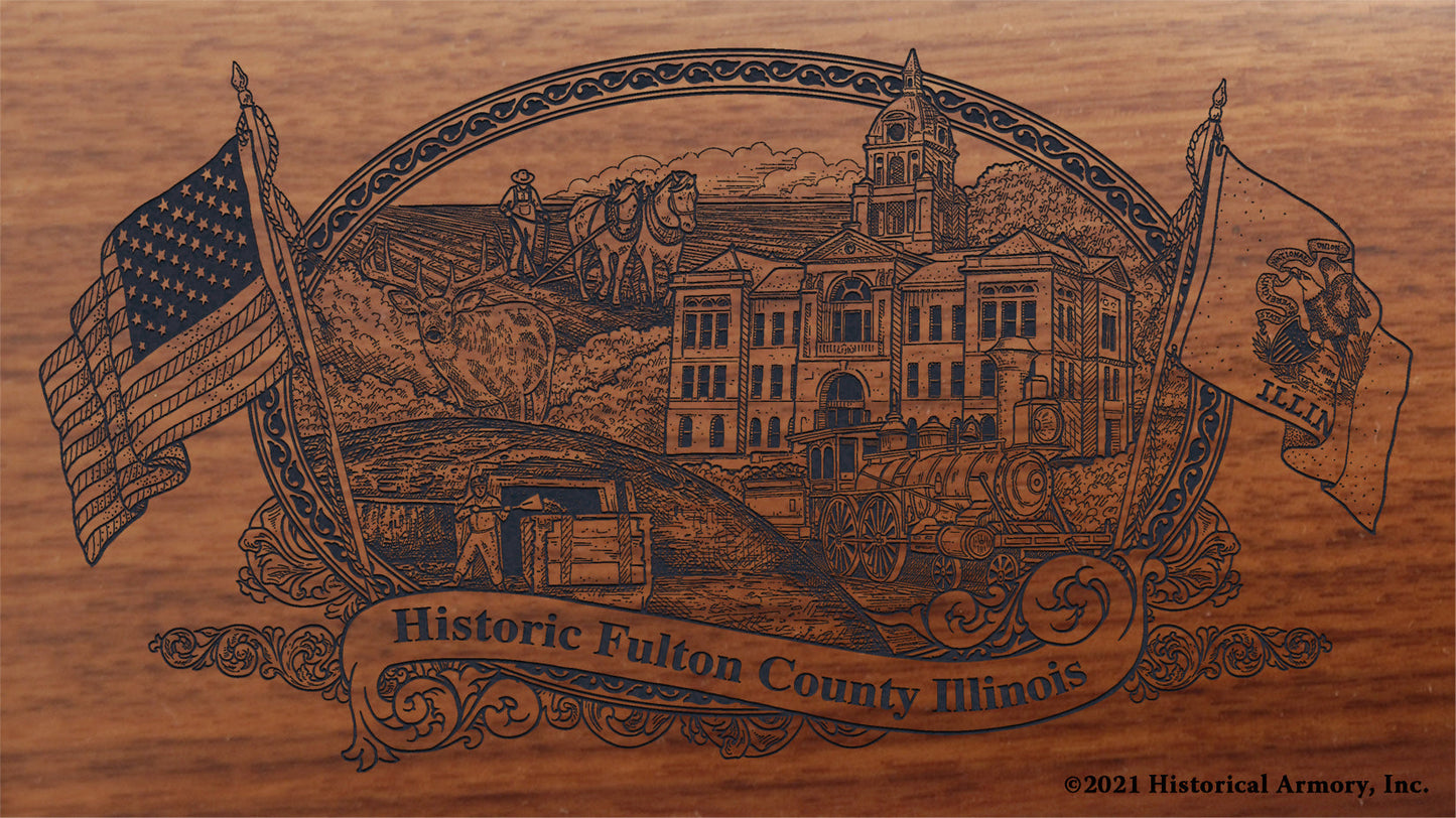 Engraved artwork | History of Fulton County Illinois | Historical Armory