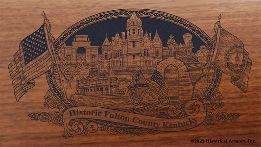 Fulton County Kentucky Engraved Rifle Buttstock