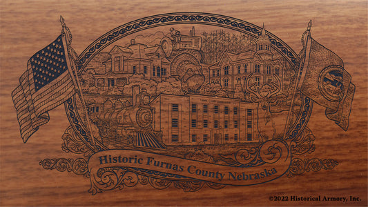 Furnas County Nebraska Engraved Rifle Buttstock