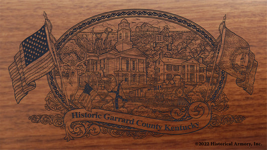 Garrard County Kentucky Engraved Rifle Buttstock