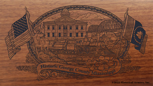 George County Mississippi Engraved Rifle Buttstock