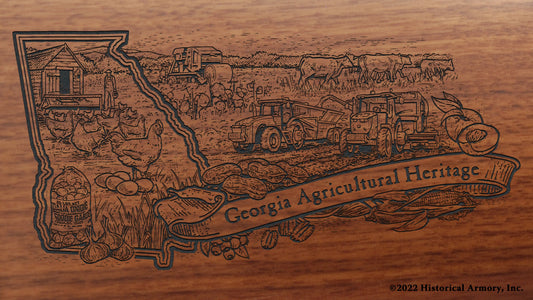 Georgia Agricultural Heritage Engraved Rifle Buttstock