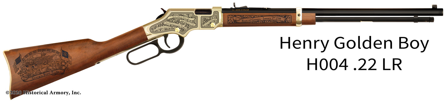 Georgia State Pride Engraved Golden Boy Henry Rifle