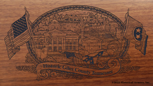 Giles County Tennessee Engraved Rifle Buttstock