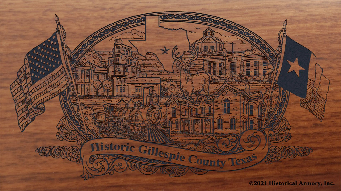 Engraved artwork | History of Gillespie County Texas | Historical Armory