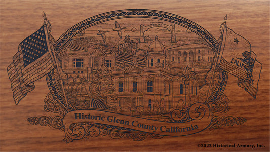 Glenn County California Engraved Rifle Buttstock