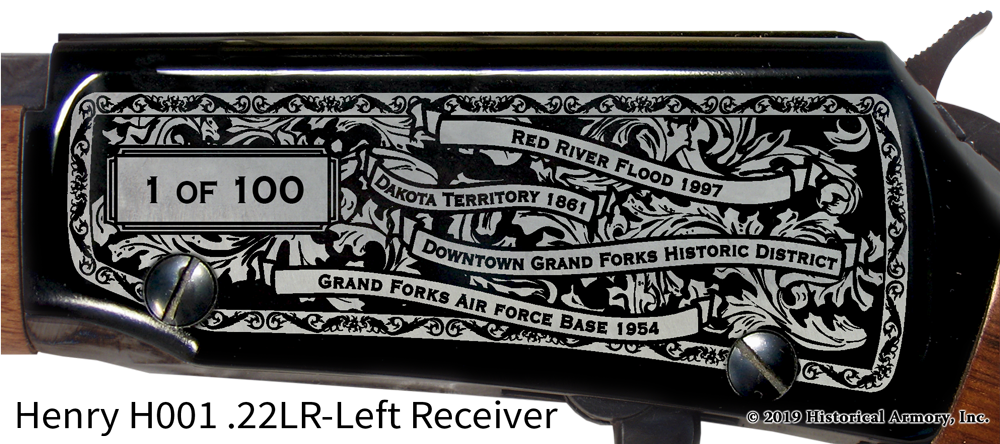 Grand Forks County North Dakota Engraved Rifle