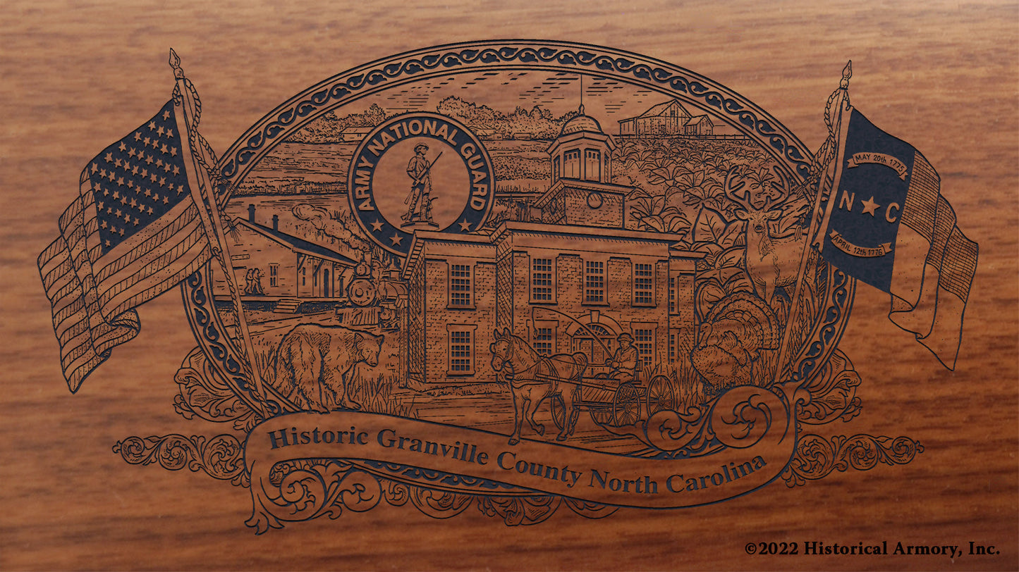 Granville County North Carolina Engraved Rifle Buttstock