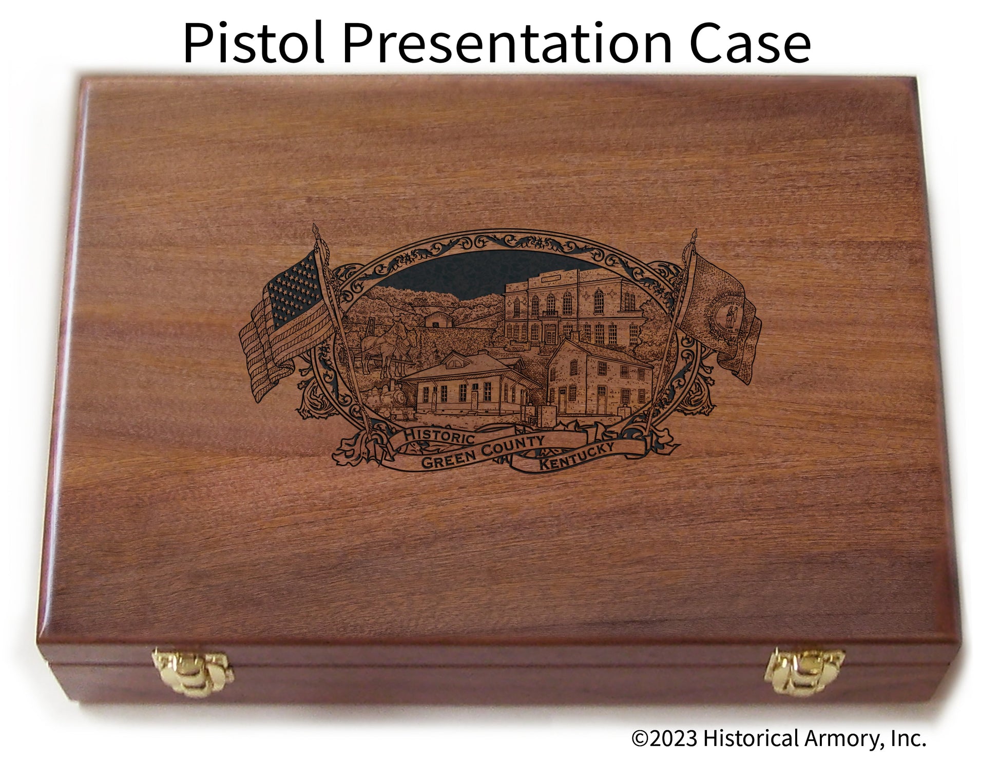 Green County Kentucky Engraved .45 Auto Ruger 1911 Presentation Case