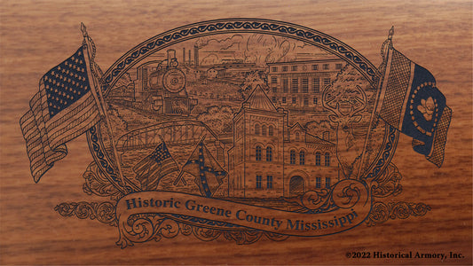 Greene County Mississippi Engraved Rifle Buttstock