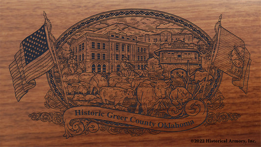 Greer County Oklahoma Engraved Rifle Buttstock